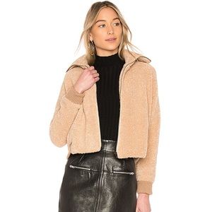 Line + Dot Victoria Fuzzy Bomber Jacket